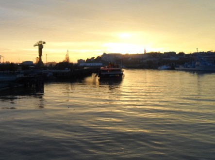 Coucher de soleil sur le Nantilus au mois de novembre