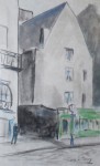 Le quai de la Fosse, une aquarelle de René-Yves Creston