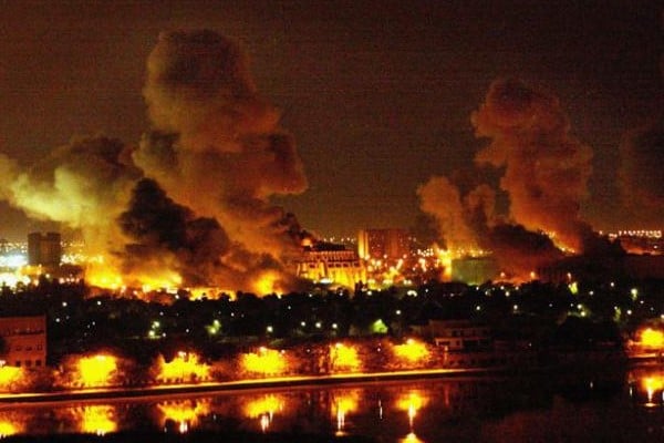 2003 - Bombardement  US sur Bagdad