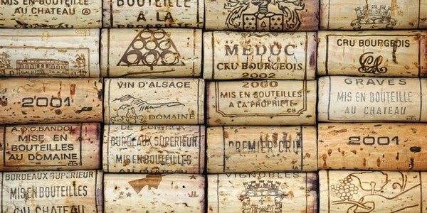 Background of wine corks