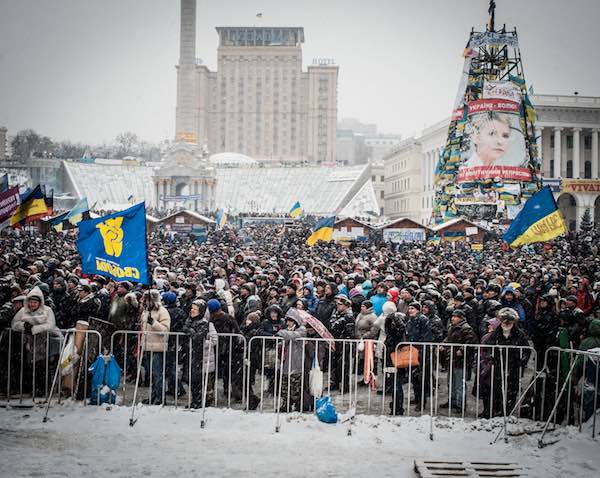 Demonstration in Kiev against Ukraine's rejection of the EU agre Demonstration in Kiev against Ukraine's rejection of the EU agre