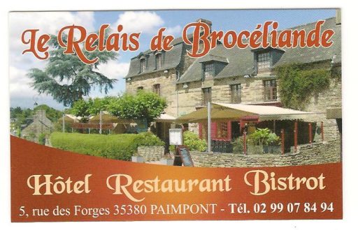 Carte de visite Relais de Brocéliande