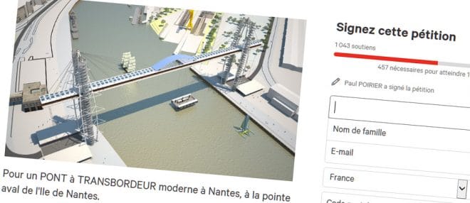 Une pétition pour la construction d’un nouveau pont transbordeur à Nantes