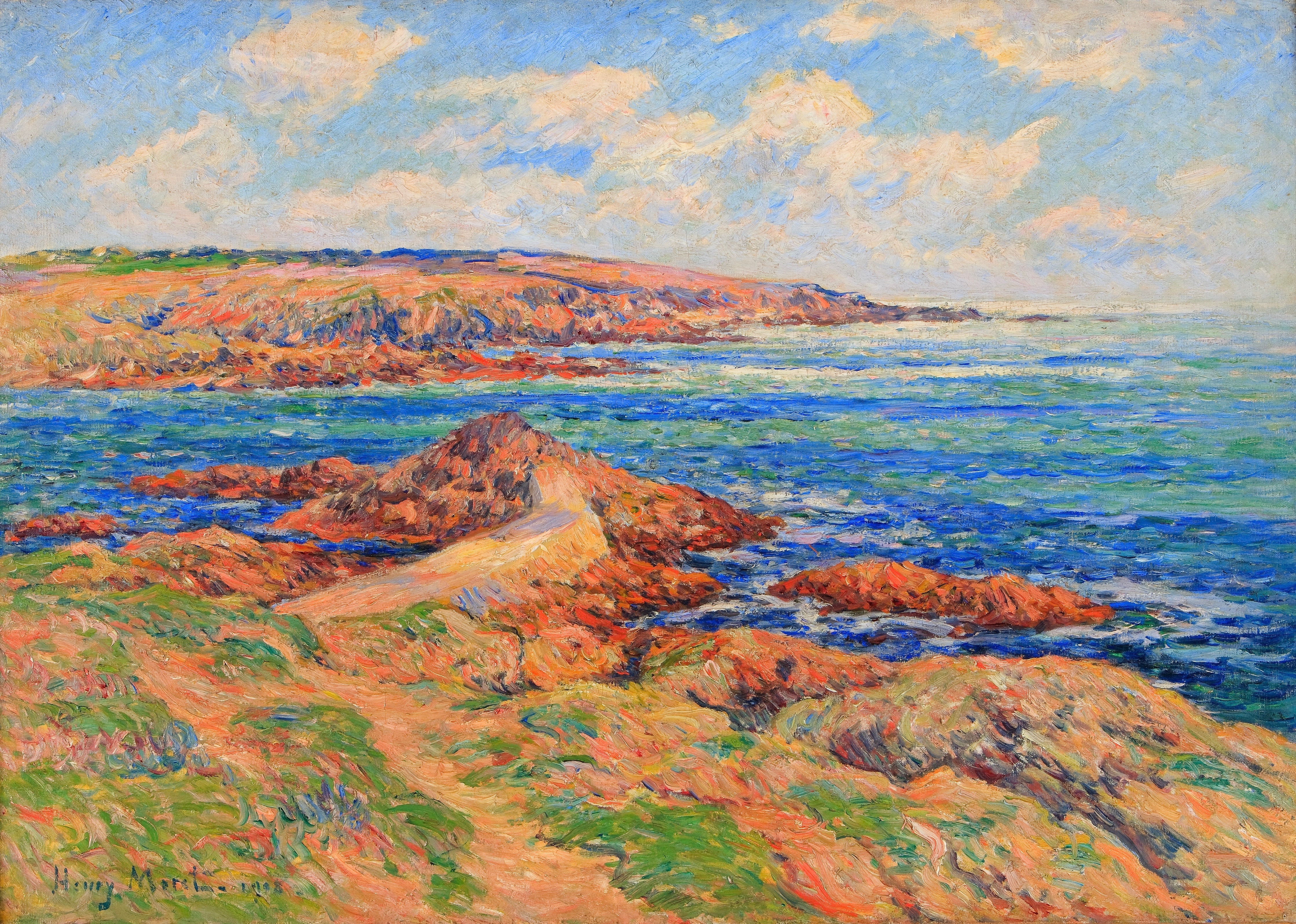 Henry Moret - Entrée du port de Doëlan - Huile sur toile - 1908 - 65,5 x 92 cm - Ville de Lorient, en dépôt au Musée des beaux-arts de Quimper © musée des beaux-arts, Quimper