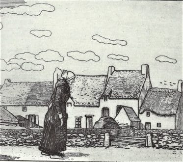 La route de Guérande. 1911. eau-forte sur zinc.