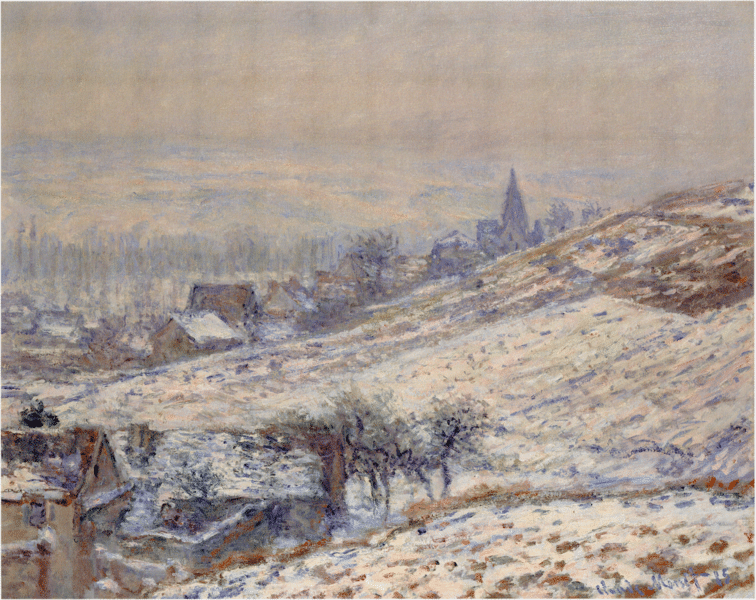 Hiver à Giverny, Claude Monet, 1885.