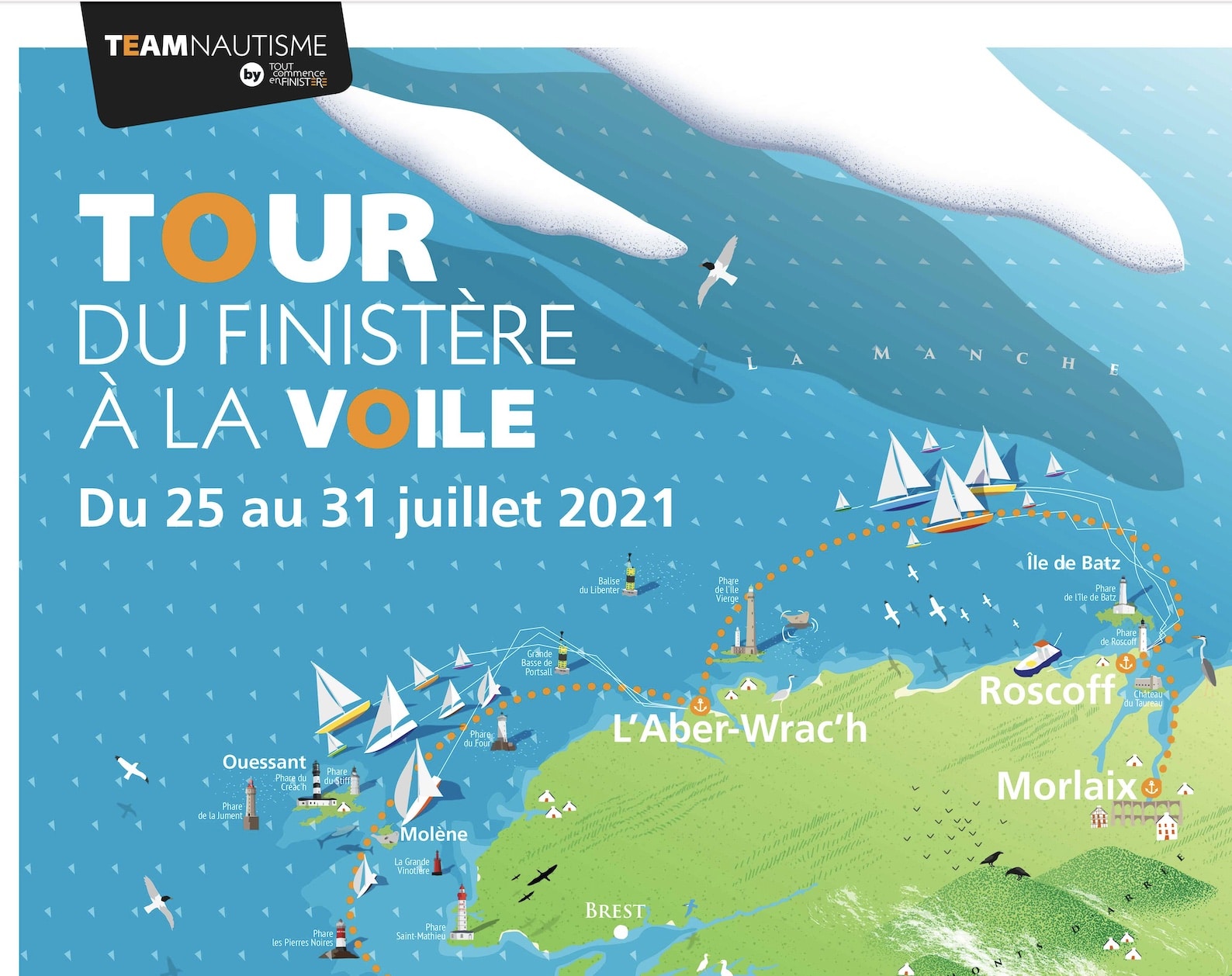 La 35ème édition du Tour du Finistère à la voile, du 25 au 31 juillet