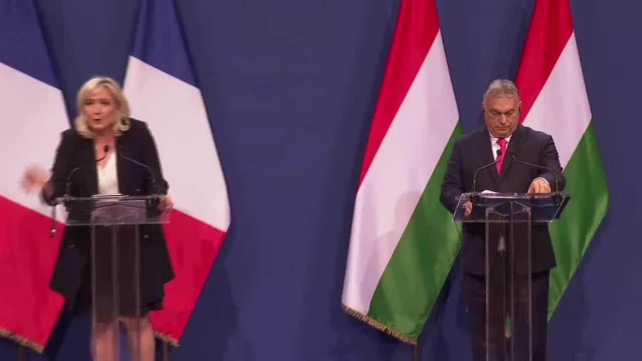 Conférence de presse de Marine Le Pen et Viktor Orban à Budapest