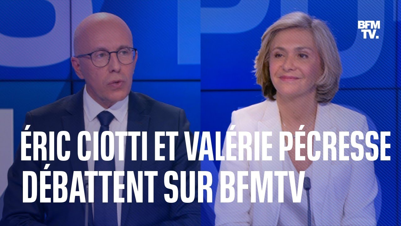 Congrès LR : Éric Ciotti et Valérie Pécresse débattent sur BFMTV