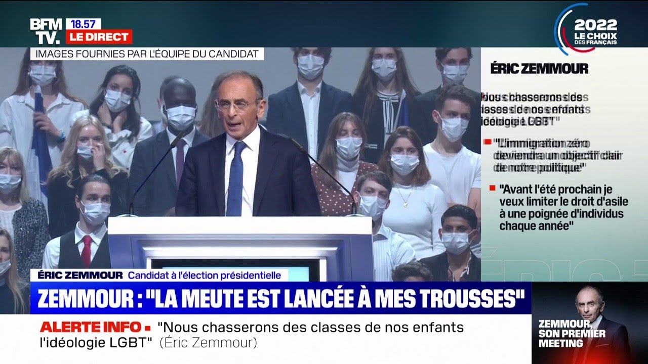 Reconquête. Retrouvez le premier discours de campagne d'Eric Zemmour, à Villepinte