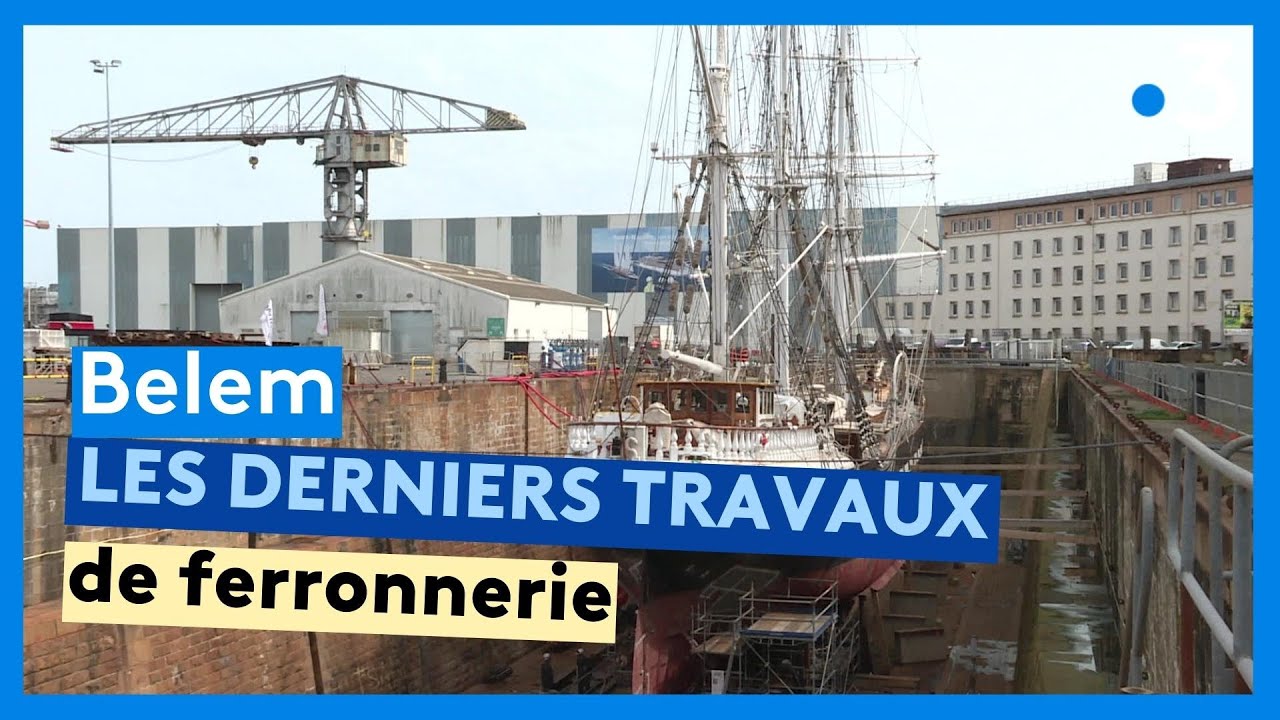 Belem, les derniers travaux de ferronnerie à Saint-Nazaire