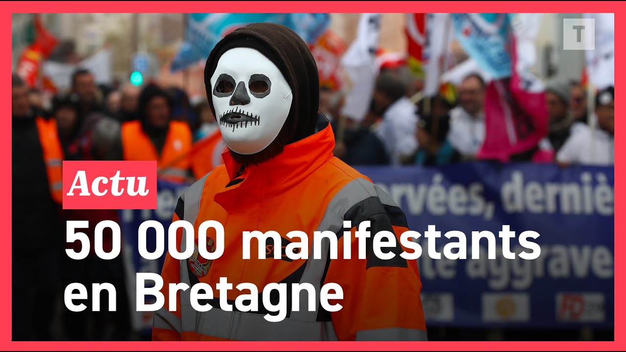 Retraites : 50 000 manifestants en Bretagne, la mobilisation en baisse
